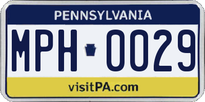 PA license plate MPH0029