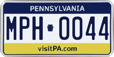 PA license plate MPH0044