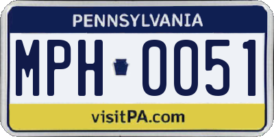 PA license plate MPH0051