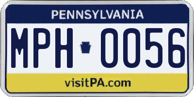 PA license plate MPH0056