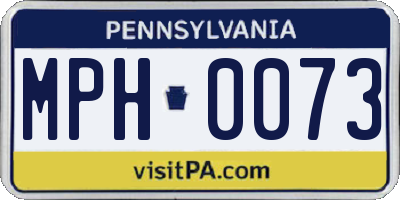 PA license plate MPH0073