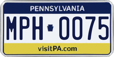 PA license plate MPH0075