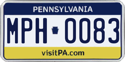 PA license plate MPH0083