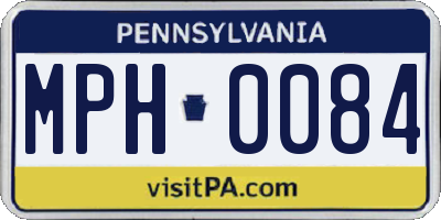 PA license plate MPH0084