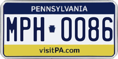 PA license plate MPH0086