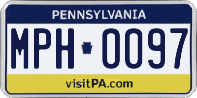 PA license plate MPH0097