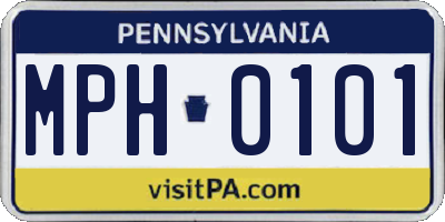 PA license plate MPH0101