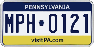 PA license plate MPH0121