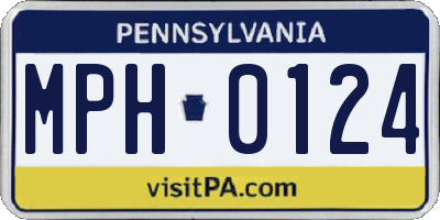 PA license plate MPH0124