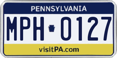 PA license plate MPH0127