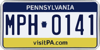 PA license plate MPH0141