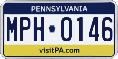 PA license plate MPH0146