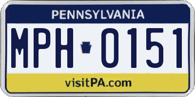 PA license plate MPH0151