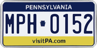 PA license plate MPH0152