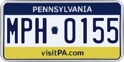 PA license plate MPH0155