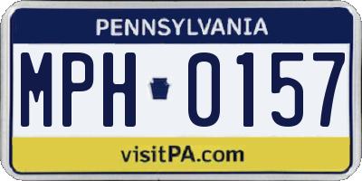 PA license plate MPH0157