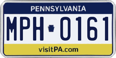 PA license plate MPH0161