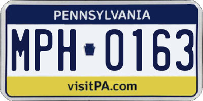 PA license plate MPH0163