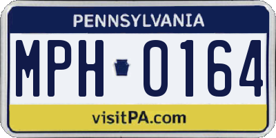 PA license plate MPH0164