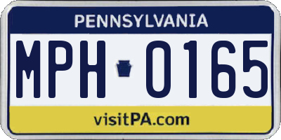 PA license plate MPH0165