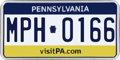 PA license plate MPH0166