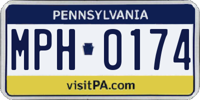 PA license plate MPH0174