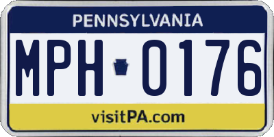 PA license plate MPH0176