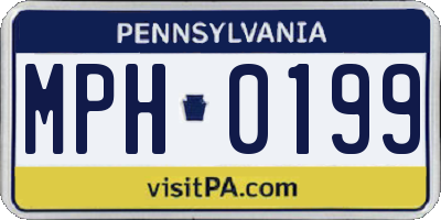 PA license plate MPH0199