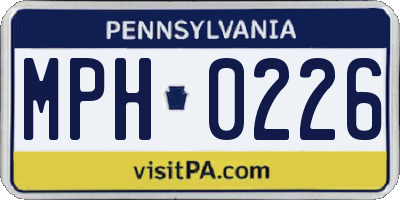 PA license plate MPH0226