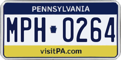 PA license plate MPH0264