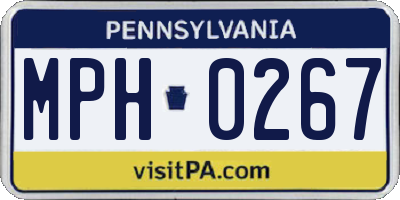 PA license plate MPH0267