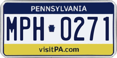 PA license plate MPH0271