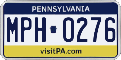 PA license plate MPH0276