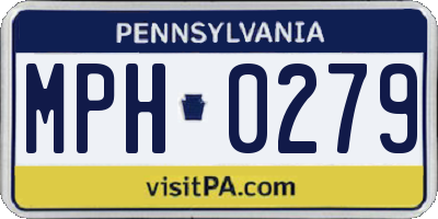 PA license plate MPH0279