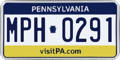 PA license plate MPH0291