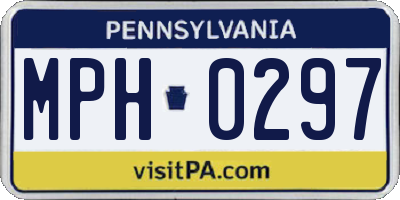 PA license plate MPH0297