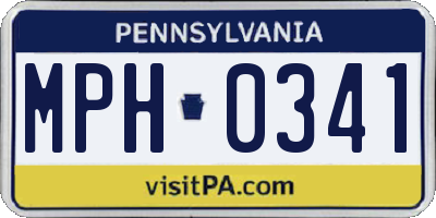 PA license plate MPH0341
