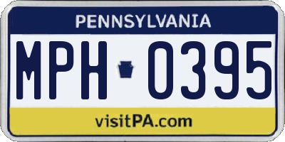 PA license plate MPH0395