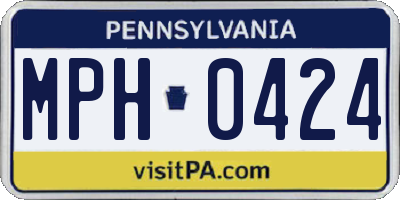 PA license plate MPH0424