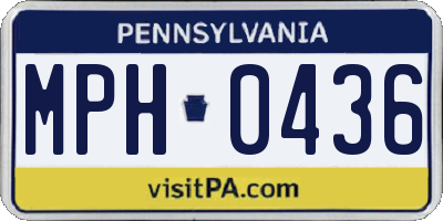 PA license plate MPH0436
