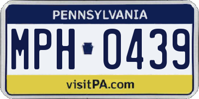 PA license plate MPH0439