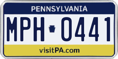 PA license plate MPH0441