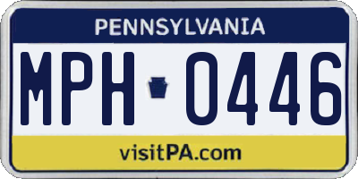PA license plate MPH0446