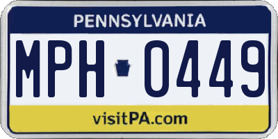 PA license plate MPH0449