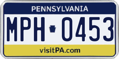 PA license plate MPH0453