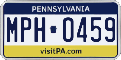 PA license plate MPH0459