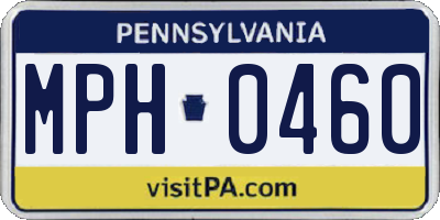 PA license plate MPH0460