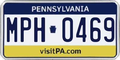 PA license plate MPH0469