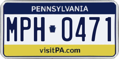PA license plate MPH0471