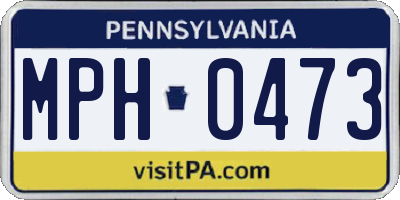 PA license plate MPH0473